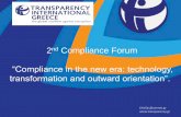 2nd Compliance Forum - Palladian Conferences · 2019. 10. 4. · Zefi Nikolaou, MA, CFE, CFSE Secretary General of Transparency International-Greece NBC Group Compliance Senior Expert