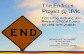 UVic - Canadian Association of Research Libraries€¦ · Project @ UVic Concluding, Archiving, and Preserving Digital Projects for Long-Term Usability ... Lisa Goddard University