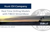 with TIBCO StreamBase Real Time Drilling Models Hunt Oil ... · o Engineers love Excel! • Even Python, R, JS, or [insert your favorite programming language here] applications we