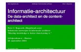 InfoDesign: Understanding by Design ... · 28 september 2004 IA: De data-architect en de content-architect 3 InfoDesign: Understanding by Design Peter J. Bogaards Introductie •