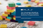 Ten Strategic Building Blocks for Shareholder Activism ... · are seeking change at a company or whether an activist fund identifies a target and then seeks institutional support