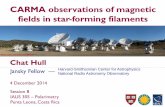 CARMA observations of magnetic fields in star-forming filaments · 2020. 1. 1. · CARMA observations of magnetic fields in star-forming filaments Chat Hull Jansky Fellow — Harvard-Smithsonian