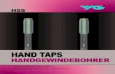 HAND TAPS - Youngcuttingtools · hand taps combo taps spiral flute taps spiral point taps straight flute taps cold forming taps nut taps sti taps hand taps pipe taps carbide taps