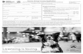 Denver Animal License Application Denver Animal Licensing · The City and County of Denver Ordinance requires all dogs and cats six months of age and older to be vaccinated against