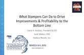 What Stampers Can Do to Drive Improvements & Profitability ...€¦ · What Stampers Can Do to Drive ... Bottom Line Laurie A. Harbour, President & CEO Scott Walton, COO Harbour Results,
