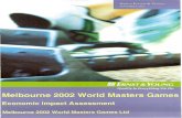 WORLD MASTERS GAMES · The Melbourne 2002 World Masters Games (the "Games") is a sports festival for mature athletes from around the world. The Games were staged over nine days, from
