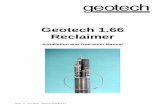 Geotech 1.66 · PDF file 1.66” Reclaimer Outside Diameter 1.66” Length 49” Weight 5 lbs. Max. Rate Depth 690’ Min. Well ID 2” Operating Pressure Range 10-300 psi Volume/Cycle