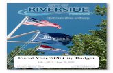 Fiscal Year 2020 City Budget - Riverside · City of Riverside, Missouri - 4 - Fiscal Year 2020 Budget Expenditures The budget as adopted anticipates General Fund expenditures of $11,626,094.