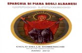 ED ALTRE ANNOTAZIONI eparchia di piana degli albanesi ufficio liturgico ciclo delle domeniche ed altre annotazioni anno 2012