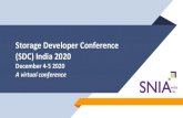 Storage Developer Conference (SDC) India 2020...SDC INDIA 2020 AGENDA 6 The SDC India agenda offers world-class technical education from leading subject matter experts. The content