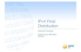 IPv4 Final Distribution · Andrea Cima RIPE 64, April 2012 Phase 2 • When the RIPE NCC starts allocating IPv4 address space from the last /8 • Members can receive one /22 (1,024