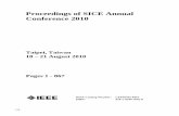 Proceedings of SICE Annual Conference 2010toc.proceedings.com/09375webtoc.pdf · Proceedings of SICE Annual Conference 2010 Pages 1 - 867 1/4 . TABLE OF CONTENTS TA01: NANOSCALE SERVO