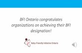 BFI Ontario congratulates organizations on achieving their BFI · Showcase of BFI Celebrations submitted by facilities designated between 2015 and April 2017 for the BFI Expo 2017.