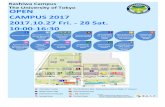 The University of Tokyo OPEN CAMPUS 2017 2017.10.27 Fri ... · Kashiwa Library Atmosphere and Ocean Research Institute (AORI) Environmental Science Center The Institute for Solid