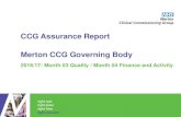 CCG Assurance Report Merton CCG Governing Body · 2016. 9. 23. · Key Performance Messages Governing Body CCG Assurance Report – 2016/17 September Report Quality & Safety Performance