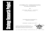 STABILITY OPERATIONS CHALLENGESStrategy Research Project STABILITY OPERATIONS CHALLENGES BY COLONEL BRIAN J. TEMPEST United States Army DISTRIBUTION STATEMENT A: Approved for Public