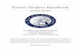 Parent/Student Handbook...Parent/Student Handbook 2019-2020 ST. MARY of the ANGELS SCHOOL 1810 North Hermitage Avenue ... St. Mary of the Angels School collaborates with parents to