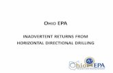 OHIO EPA INADVERTENT RETURNS FROM HORIZONTAL …epa.ohio.gov/Portals/35/401/Inadvertent_Returns_Presentation.pdfHORIZONTAL DIRECTIONAL DRILLING. OVERVIEW •Regulatory authority of