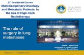 The role of surgery in lung metastases - Gemelli 2017. 12. 13.¢  The role of surgery in lung metastases