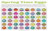 Spring Time Eggs - Your Therapy Source · Spring Time Eggs Directions: 1) Egg Matching Game: Print out two copies on cardstock. Cut each small rectangle apart. Turn the cards face