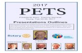 PETS Outlines booklet€¦ · 2017 PETS Training. Use this booklet as your PETS program/diary. Write notes in it, jot down your ques ons / comments and keep it as a reference for