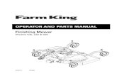 OPERATOR AND PARTS MANUAL - Farm King · 2 108431 Decal - Warning Check PTO Shaft 1 3 910625 Decal - Fk 1.85 x 12 (4' & 5') 1 4 910626 Decal - Fk 2.88 x 19.45 (6') 1 5 914235 Decal