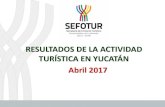 RESULTADOS DE LA ACTIVIDAD TURÍSTICA EN YUCATÁN Abril … · 1. Ocupación Hotelera Durante abril de 2017, el porcentaje de ocupación hotelera en Yucatán se ubicó en 63.9%, es