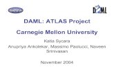 DAML: ATLAS Project Carnegie Mellon University · Carnegie Mellon University Katia Sycara Anupriya Ankolekar, Massimo Paolucci, Naveen Srinivasan November 2004. 1 CMU: Katia Sycara