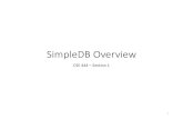 SimpleDB Overview - courses.cs.washington.edu€¦ · Overview of SimpleDB 8. Database •A single database • One schema • List of tables •References to major components •