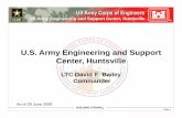 U S Army Engineering and SupportU.S. Army Engineering and ... · US Army Engineering and Support Center, Huntsville Historical Overview •Began in 1967 as Huntsville Division to