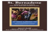 St. Bernadette · 9/20/2020  · April 15, 2018 St. Bernadette 16245 N. 60th Street · Scottsdale, AZ 85254 Phone: 480-905-0221 Fax: 480-905-0249