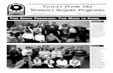 Voices from the Women’s Respite Programs · Women’s Respite Programs June 6-8 Grandmothers raising grandchildren July 30-Aug 2 Single Moms with low income For information, call