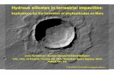 Implications for the formation of phyllosilicates on Mars...• Clays (particularly Fe-Mg smectites) are very common: ... • Large-scale phyllosilicate bedrock and outcrops near basins