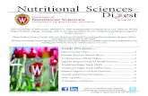 Nutritional Sciences · Nutritional Sciences An Alumni Resource Newsletter Di est Spring 2017. 2 Note from the Chair: Dr. David Eide Greetings from the Department of Nutritional Sciences.