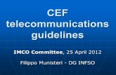 CEF telecommunications guidelines€¦ · • Deploy core layer public digital infrastructures (e-gov, e-health…) • Platform for new industries • Cost savings (governments,