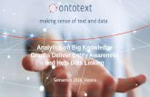 Analytics on Big Knowledge Graphs Deliver Entity Awareness ... · PDF file o Technology and Portfolio o Cognitive Analytics Meet Big Knowledge Graphs o Big Company Data: Knowing, Matching