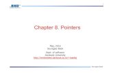 Chapter 8. Pointers - Dankookembedded.dankook.ac.kr/~baeksj/course/2016_C/Chapter_08.pdf · 2016. 5. 4. · 프로그래밍1 SeungjaeBaek 1 Chapter 8. Pointers May, 2016 SeungjaeBaek