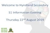 Welcome to Hyndland Secondary S1 Information Evening ......The best thing about Barcaple (according to last year’s S1) was… •“The best thing about Barcaple was the opportunity