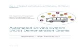 Automated Driving System (ADS) Demonstration Grants · 2020. 1. 11. · Automated Driving System Demonstration Grants 1 North Carolina DOT – Part 1 Project Narrative and Technical