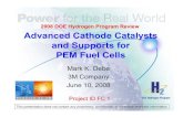 Advanced Cathode Catalysts and Supports for PEM Fuel Cells4/1/09 Project Timeline and Milestones Budget Period 1 Budget Period 2 4/1/07 12/31/09 Q1 Q11 Q12 Q16 = Go-No Go for Extension
