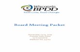 Board Meeting Packet - wi-bpdd.org · Board Meeting Packet November 13-14, 2019 Premier Park Hotel 22 S Carroll St ... reflect on all the great people and things we have to be thankful