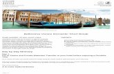 Bellissima Venice Romantic Short Break · 2020. 5. 27. · There is a water landing for gondolas and motor boats and a romantic restaurant on the terrace. The rooms at the Bonvecchiati