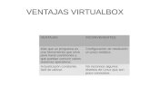 VENTAJAS VIRTUALBOX€¦ · VIRTUALBOX Virtualbox es un programa de visualización capaz de instalar en nuestro ordenador sistemas operativos basados en Windows. y en Linux de …