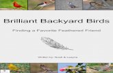 Brilliant Backyard Birds… · Hawai’i is home to many unique birds, some are native to Hawaiʻi and some are from other places in the world. Chances are, the birds you see in your