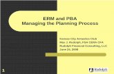 ERM and PBA Managing the Planning Processrudolph-financial.com/KC_June_24_2008_Rudolph.pdfHolistic approach to managing risks – Principle-Based – Risk appetite – Common language
