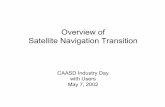 Overview of Satellite Navigation Transition · 2002. 5. 13. · Ground Comm Failure Uses Adjoining ATC Facilities to Reestablish Communications. Navigation ... Advisory Services From