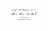 From Kyoto to Paris: Which stop mattered?devpolicy.org/.../Presentations/Day-2/...on-Paris_Stephen-Howes.pdf · Not a full assessment of the Paris Accord, but three concluding thoughts.
