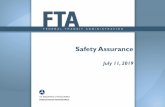 PTASP SA - July 11 2019Jul 11, 2019  · July 11, 2019. 2 Webinar Objectives and Topics Objectives • To help transit agencies understand requirements for Safety Assurance in the