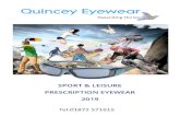 Quincey Eyewear 2019 Web.pdf · 2019. 5. 19. · Quincey Eyewear Expanding Horizons SPORT & LEISURE PRESCRIPTION EYEWEAR 2019 Tel:01872 571615. 1 INDEX PAGES FRAME STYLES EXTREME