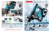 Outstanding Performance - Makita Power Tools South Africa · Outstanding Performance and Compact Design Powered by two 18V Li-ion batteries in series Two 18V Li-ion batteries can